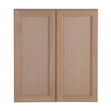 Easthaven Shaker Assembled 36x30x12 in. Frameless Wall Cabinet in Unfinished Beech - Super Arbor