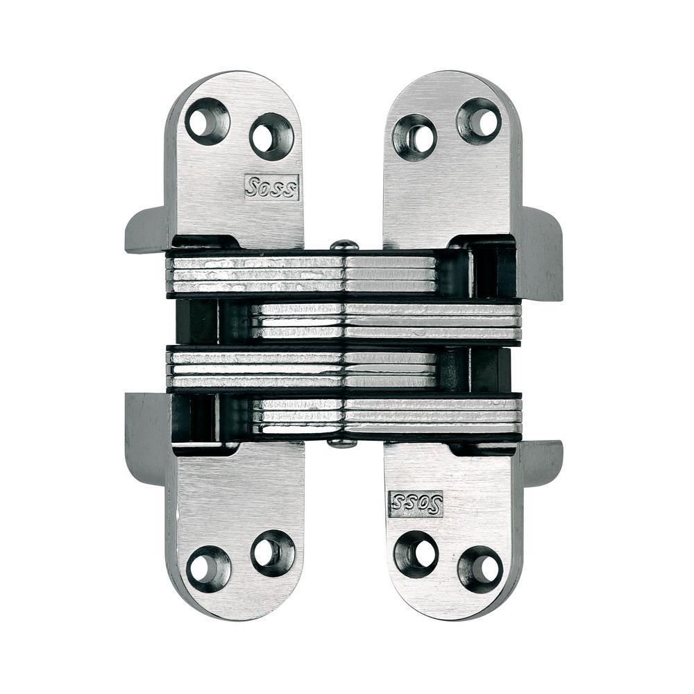 1-1/8 in. x 4-5/8 in. Satin Brass Invisible Hinge - Super Arbor