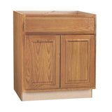 Hampton Assembled 30x34.5x24 in. Sink Base Kitchen Cabinet in Satin White
