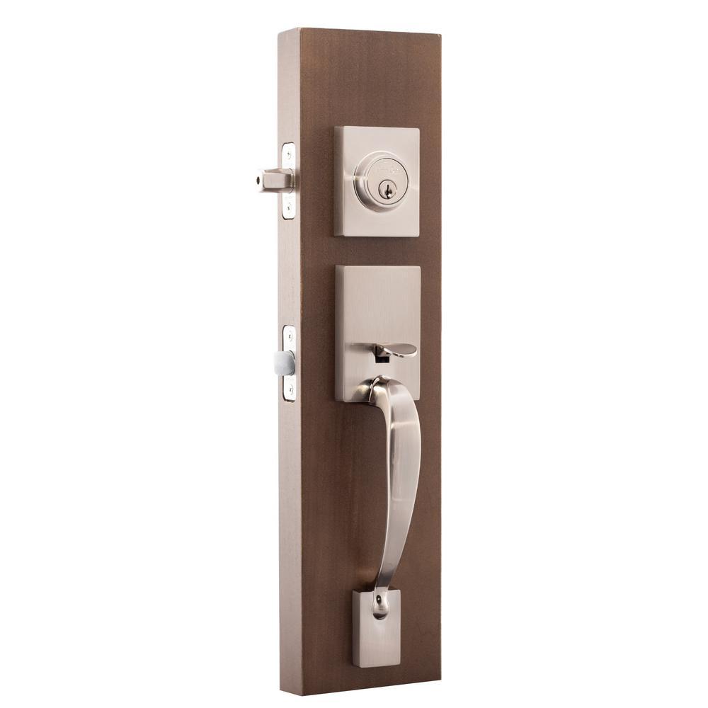 Craftsman Satin Stainless Door Handleset with Craftsman Lever Trim - Super Arbor