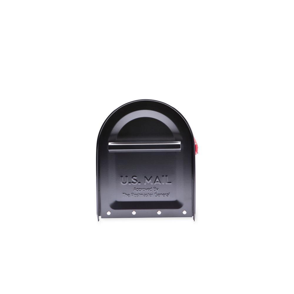Sequoia Black Heavy Duty Post Mount Mailbox - Super Arbor