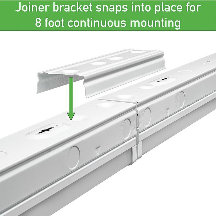 8 ft. (Two 4 ft.) 440-Watt Equivalent Integrated LED White Commercial Strip Light Fixture High Output 11000 Lumens 4000K