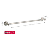 Delta Transitional 36-in Brilliance Stainless Steel Wall Mount (ADA Compliant) Grab Bar