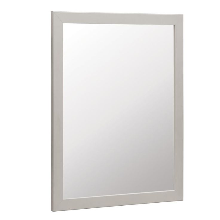 Kinghurst 29 in. W x 35 in. H Single Framed Vanity Mirror in White