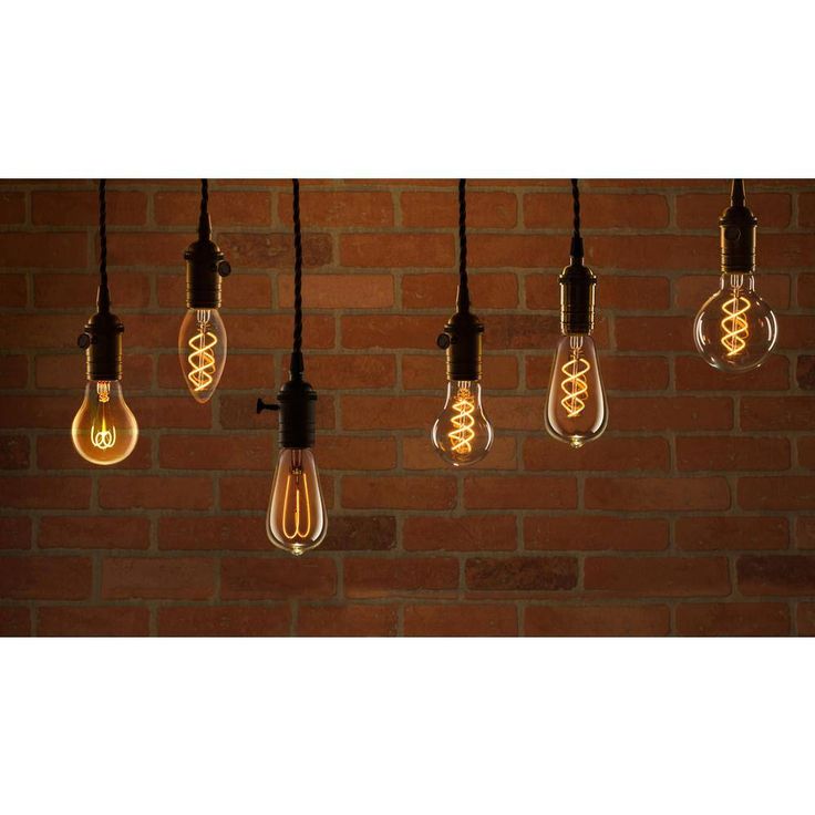 Feit Electric 60-Watt Equivalent ST19 Dimmable Amber Glass Vintage Edison LED Light Bulb with Spiral Filament Warm White (12-Pack)
