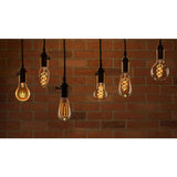 Feit Electric 60-Watt Equivalent ST19 Dimmable Amber Glass Vintage Edison LED Light Bulb with Spiral Filament Warm White (12-Pack)