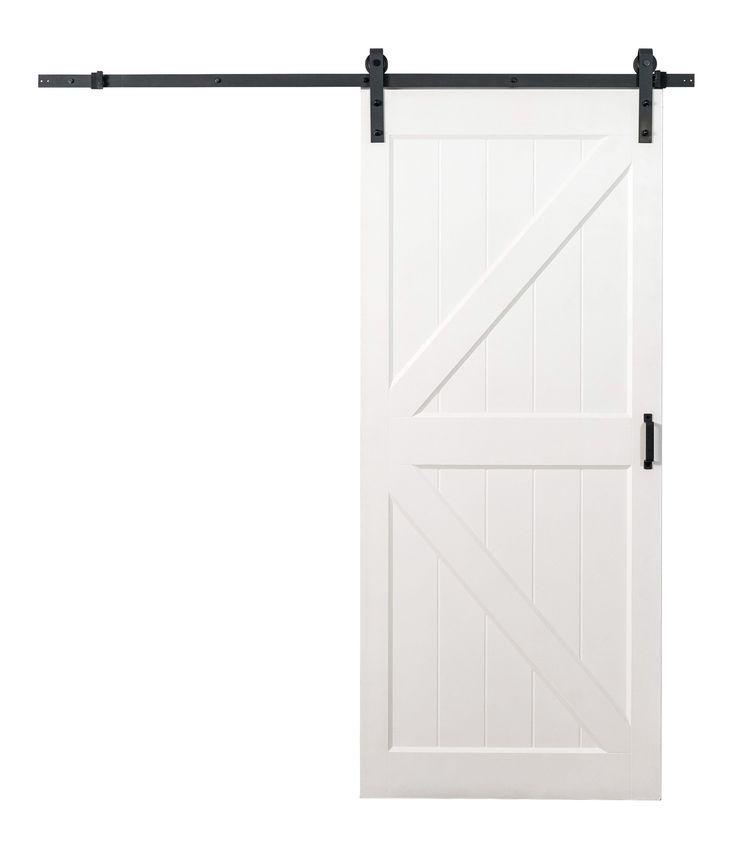 RELIABILT 36-in x 84-in White Primed Mdf Single Barn Door (Hardware Included)