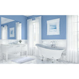 63 in. Acrylic Right Drain Oval Claw Foot Freestanding Bathtub in White - Super Arbor