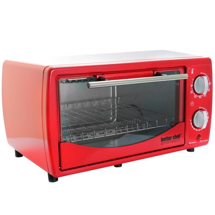 Better Chef 2-Slice Red Convection Toaster Oven (700-Watt)