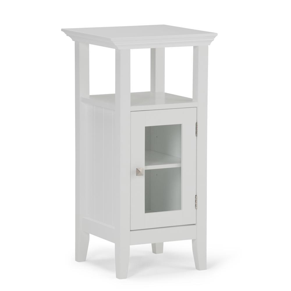 Acadian 15 in. W x 14 in. D x 30 in. H Floor Storage Bath Cabinet in White - Super Arbor