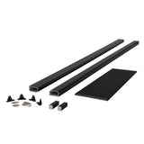 Fiberon BRIO 36 in. x 96 in. (Actual: 36 in. x 94 in.) Black PVC Composite Line Railing Kit w/Round Aluminum Black Balusters
