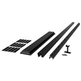 Fiberon 42 in. H x 72 in. W (Actual Size: 42 in. x 70 in.) Cityside Black Contemporary Aluminum Stair Rail Kit