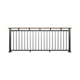 Fiberon Cityside Black Over The Post Drink Rail Adapter Kit Extension for 8 ft. Line Section