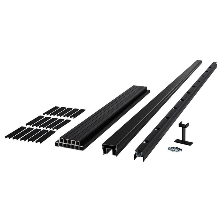 Fiberon Cityside Black Contemporary Aluminum 36 in. H x 72 in. W (Actual Size: 36 in. x 70 in.) Stair Rail Kit