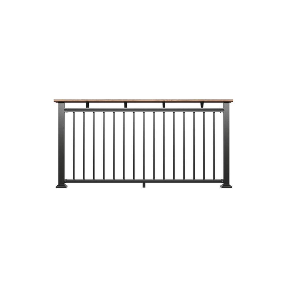 Fiberon Cityside Black Over The Post Drink Rail Adapter Kit for 6 ft. Line Section