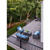 Fiberon CitySide 72 in. x 36 in. Matte Aluminum Railing Kit Line - Black (Includes 1 Crush Block, 15 Balusters