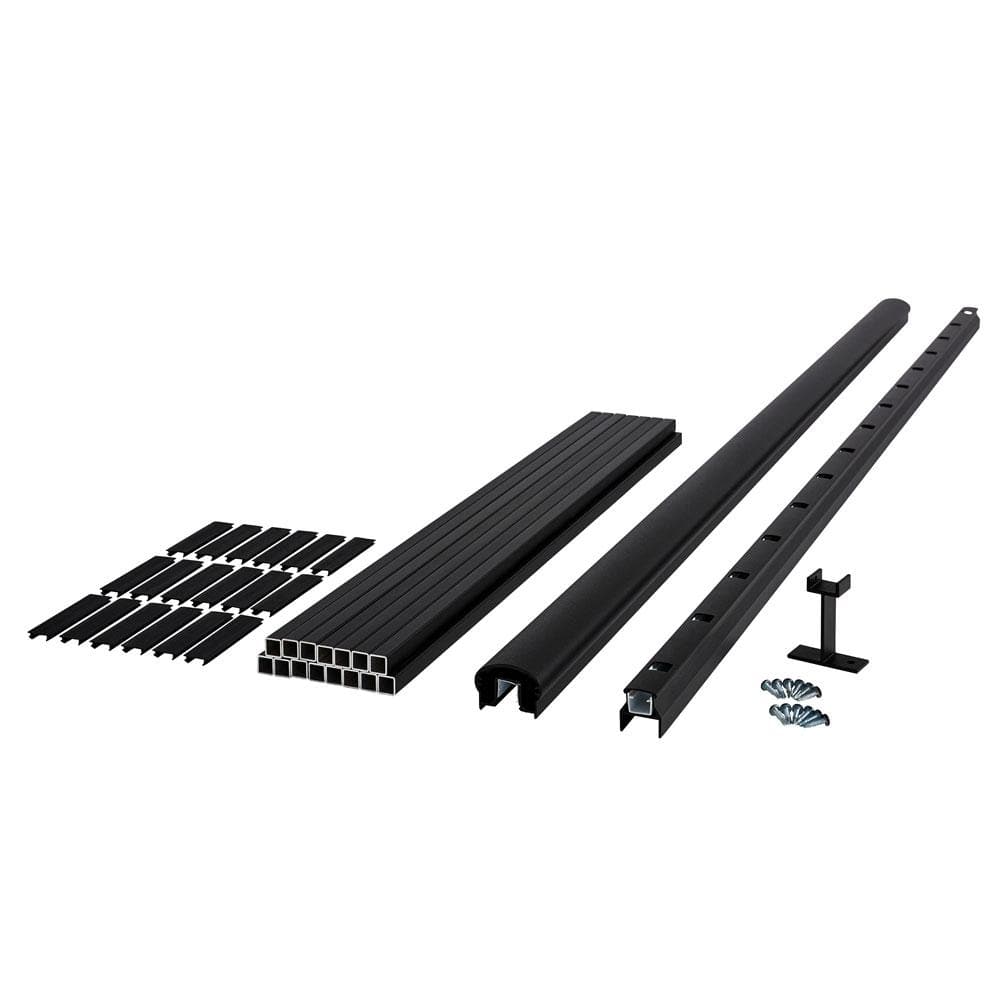Fiberon CitySide 72 in. x 36 in. Matte Aluminum Railing Kit Line - Black (Includes 1 Crush Block, 15 Balusters