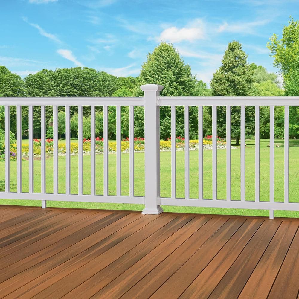 Fiberon ArmorGuard Classic 70 in. White Composite Rail Kit