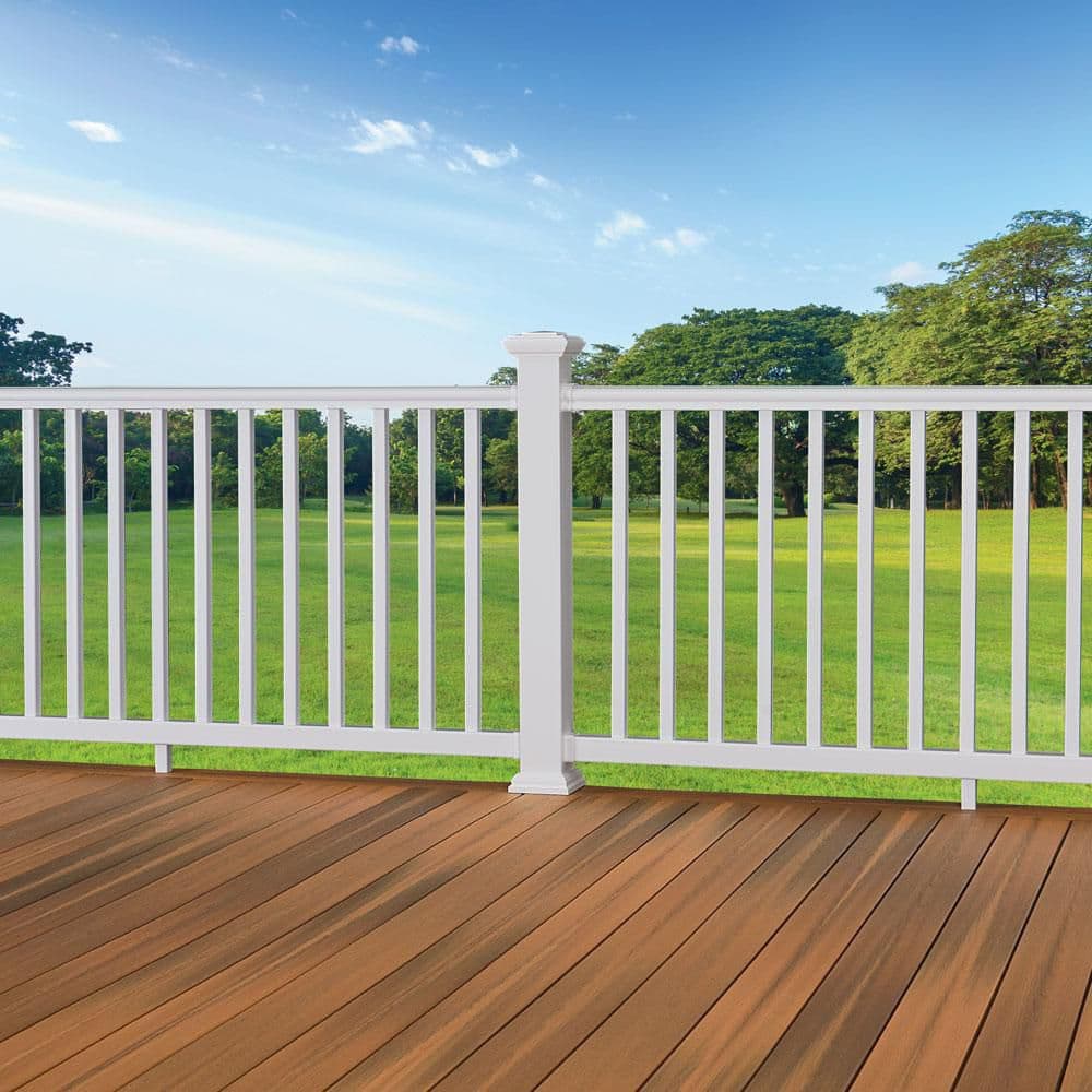 Fiberon ArmorGuard Deluxe 70 in. White Composite Rail Kit