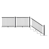 Fiberon CitySide 2-1/2 in. x 2-1/2 in. x 38 in. Matte Aluminum Line Post Black