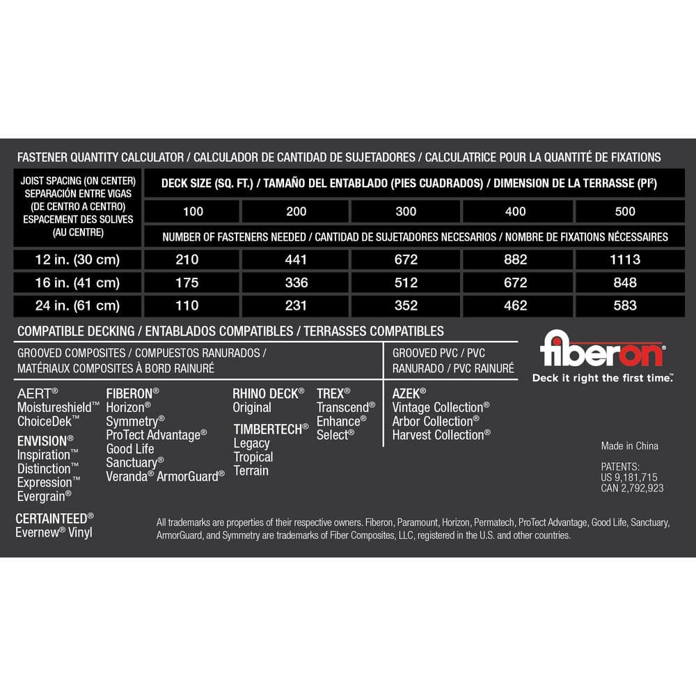 Fiberon Phantom Universal Hidden Deck Fastener Box