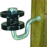 Field Guardian Wood Post - Polyrope Screw-In Corner Insulator - Black