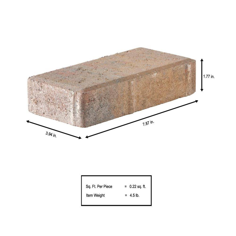 Pavestone Paper Sample Only of Holland 7.87 in. L x 3.94 in. W x 1.77 in. H 45 mm Fieldstone Blend Concrete Paver (1-Piece)