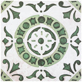 ACHIM Retro Geometric 12 in. x 12 in. Self-Adhesive Vinyl Floor Tile, Green Medallion (20 Tiles/20 sq. ft.)