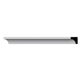 Ekena Millwork WM100 0.69 in. D x 0.69 in. W x 96 in. L Wood (Finger Joint Pine) Crown Molding