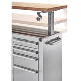TRINITY PRO 72 in. W x 19 in. D 9-Drawer Stainless Steel Workbench with Adjustable Top