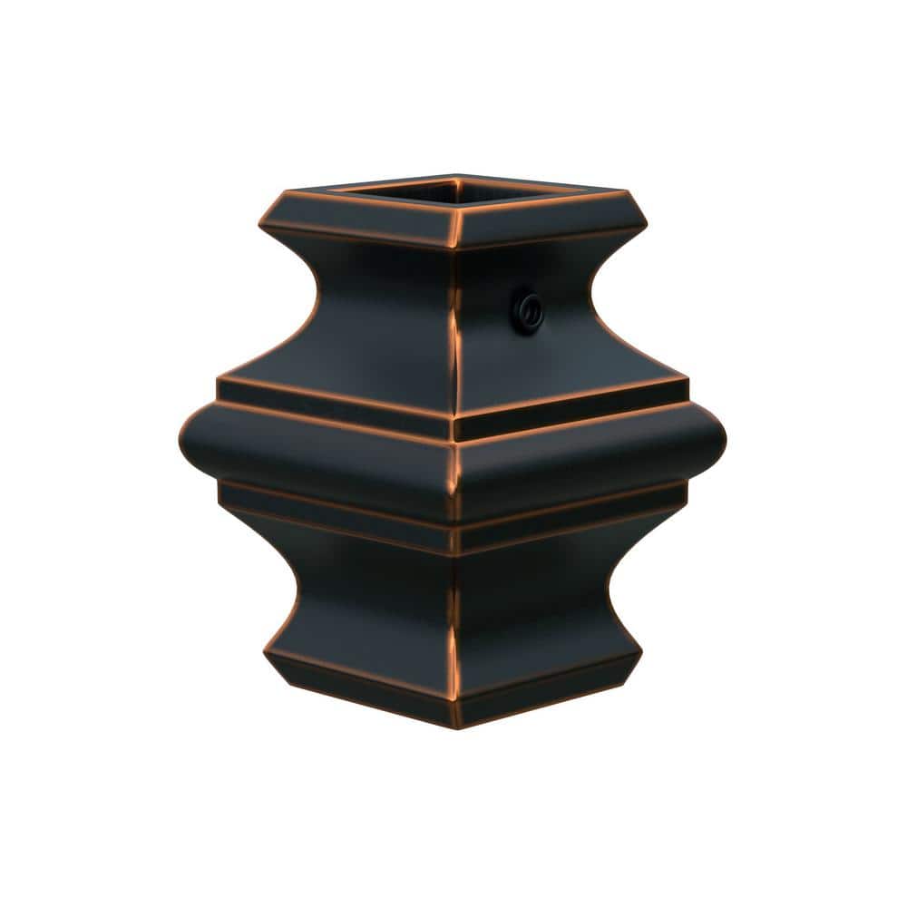 EVERMARK Stair Parts 1/2 in. Oil Rubbed Copper Metal Knuckle Baluster Fitting for Stair Remodel