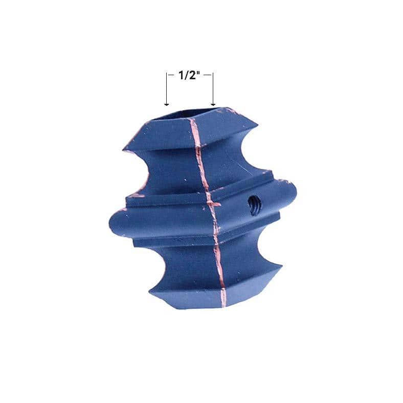 EVERMARK Stair Parts 1/2 in. Oil Rubbed Copper Metal Knuckle Baluster Fitting for Stair Remodel