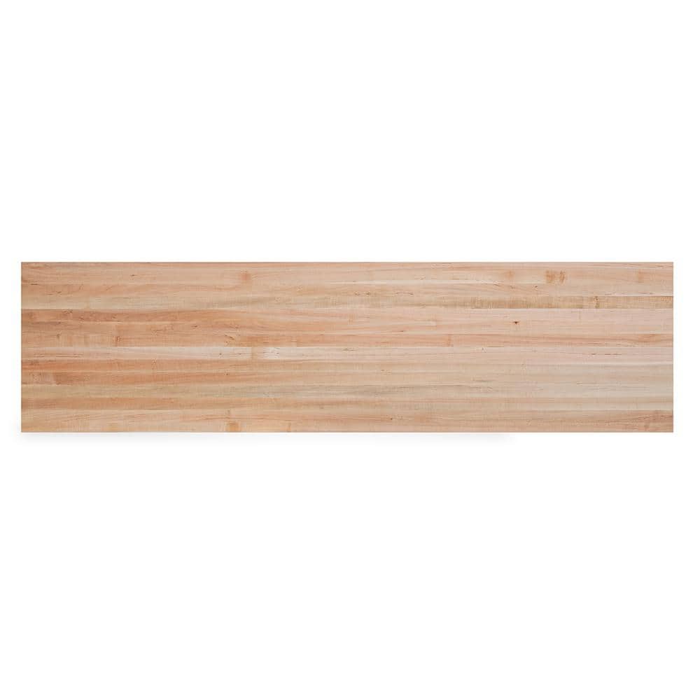 Swaner Hardwood 8 ft. L x 25 in. D x 1.5 in. T Finished Maple Solid Wood Butcher Block Countertop With Square Edge