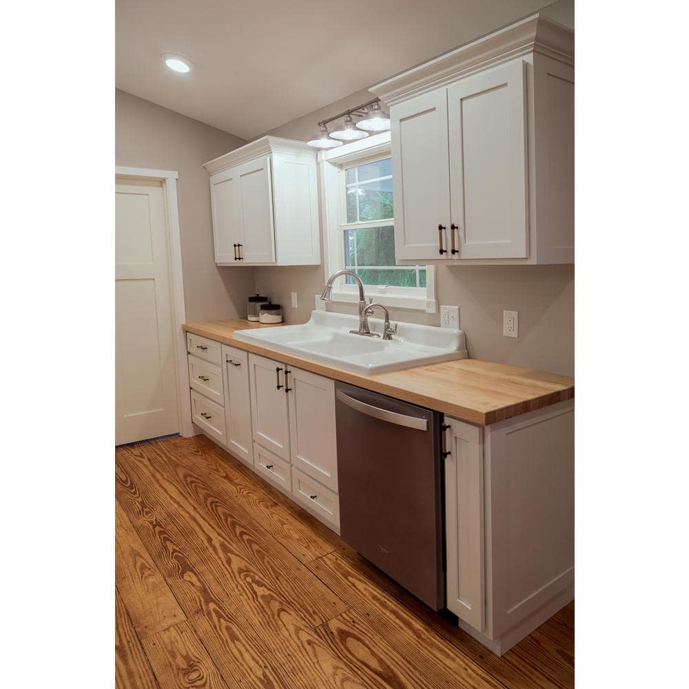 Swaner Hardwood 10 ft. L x 30 in. D x 1.5 in. T Finished Maple Solid Wood Butcher Block Countertop With Square Edge