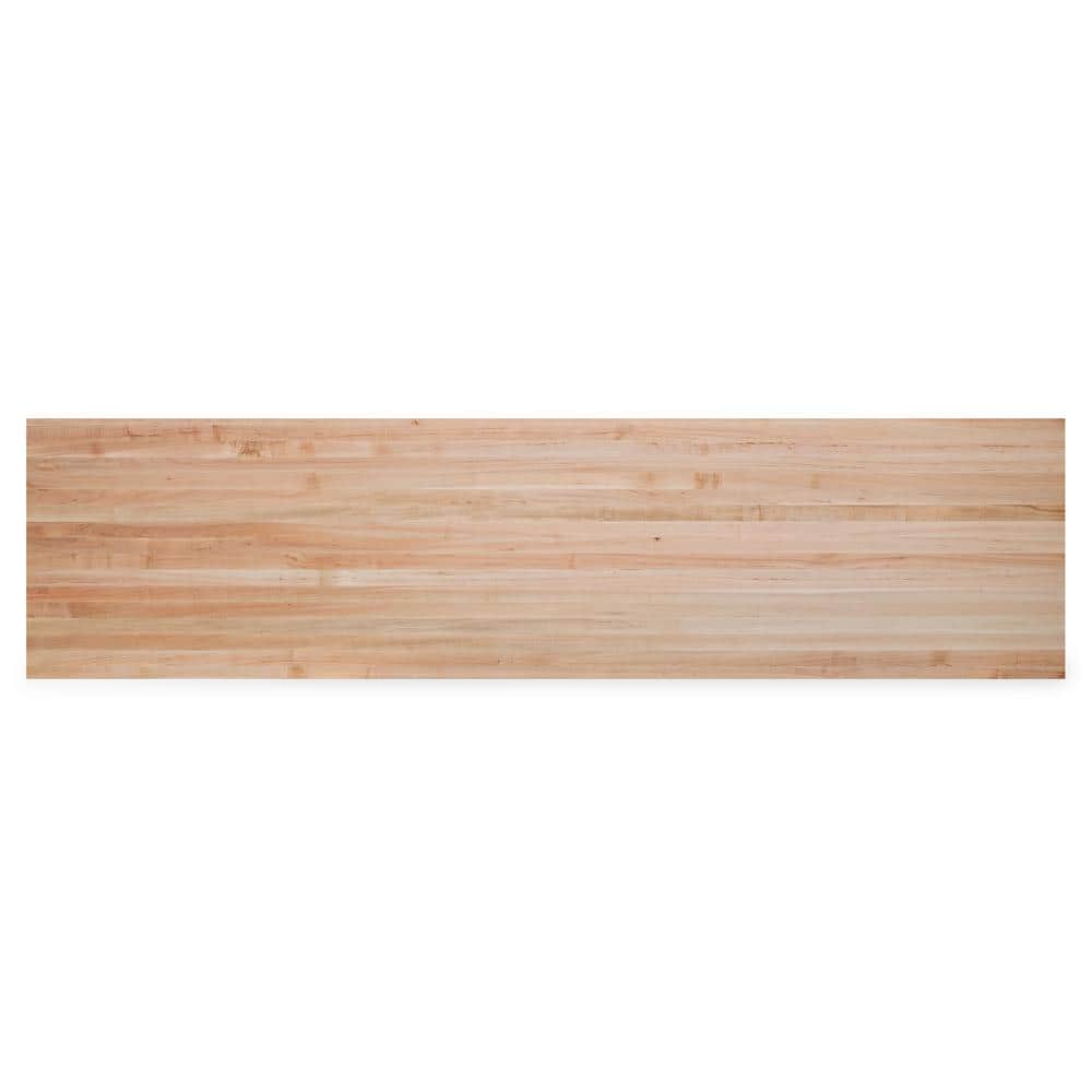 Swaner Hardwood 10 ft. L x 30 in. D x 1.5 in. T Finished Maple Solid Wood Butcher Block Countertop With Square Edge