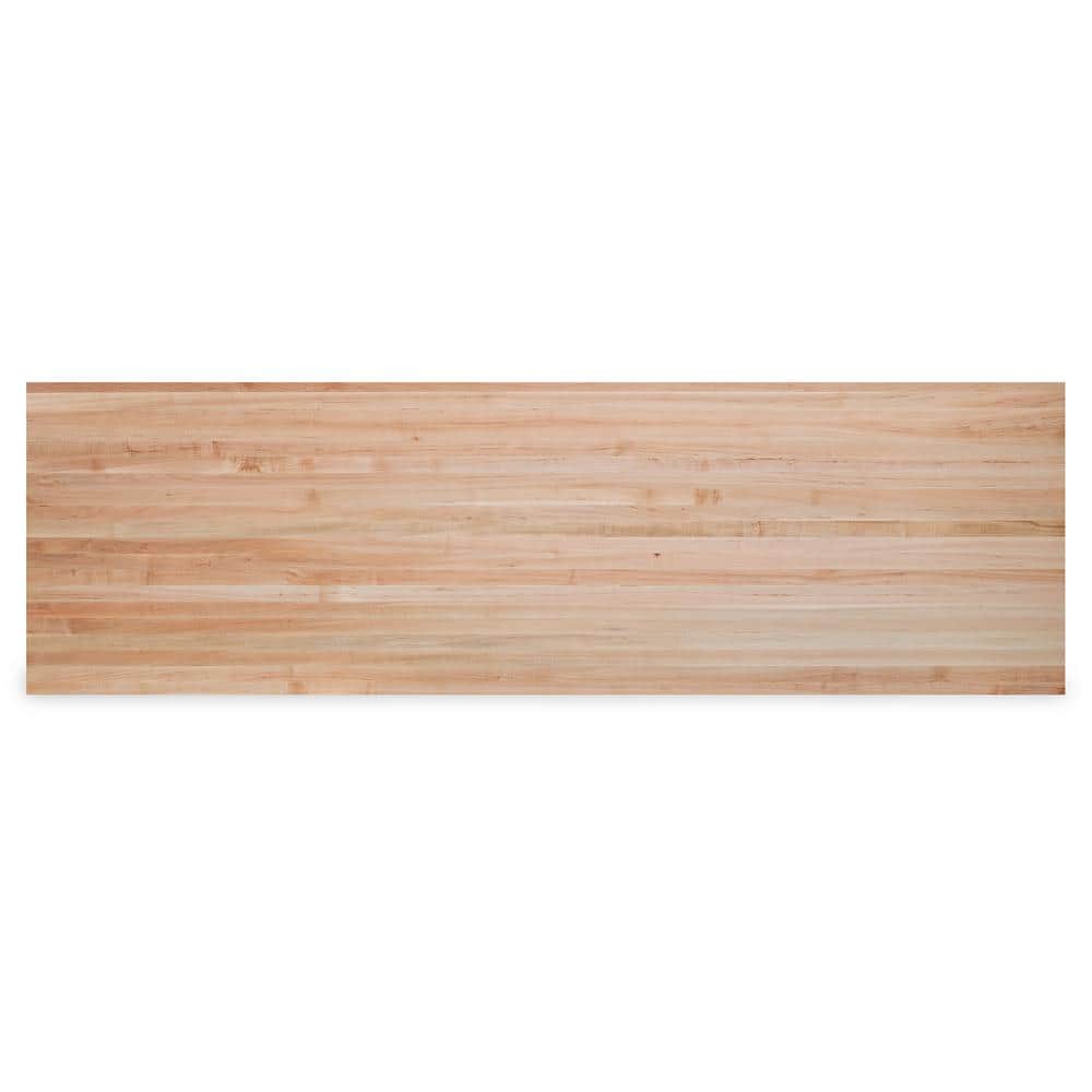 Swaner Hardwood 10 ft. L x 36 in. D x 1.5 in. T Finished Maple Solid Wood Butcher Block Island Countertop With Square Edge