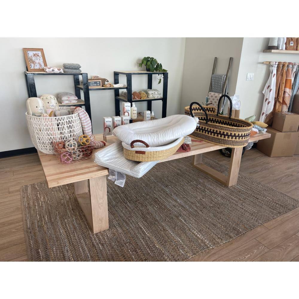 Swaner Hardwood 10 ft. L x 36 in. D x 1.5 in. T Finished Maple Solid Wood Butcher Block Island Countertop With Square Edge