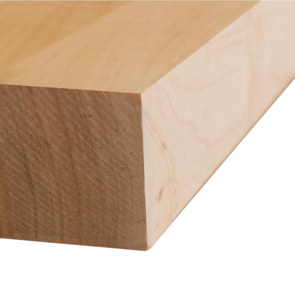 Swaner Hardwood 8 ft. L x 36 in. D x 1.5 in. T Finished Maple Solid Wood Butcher Block Island Countertop With Square Edge