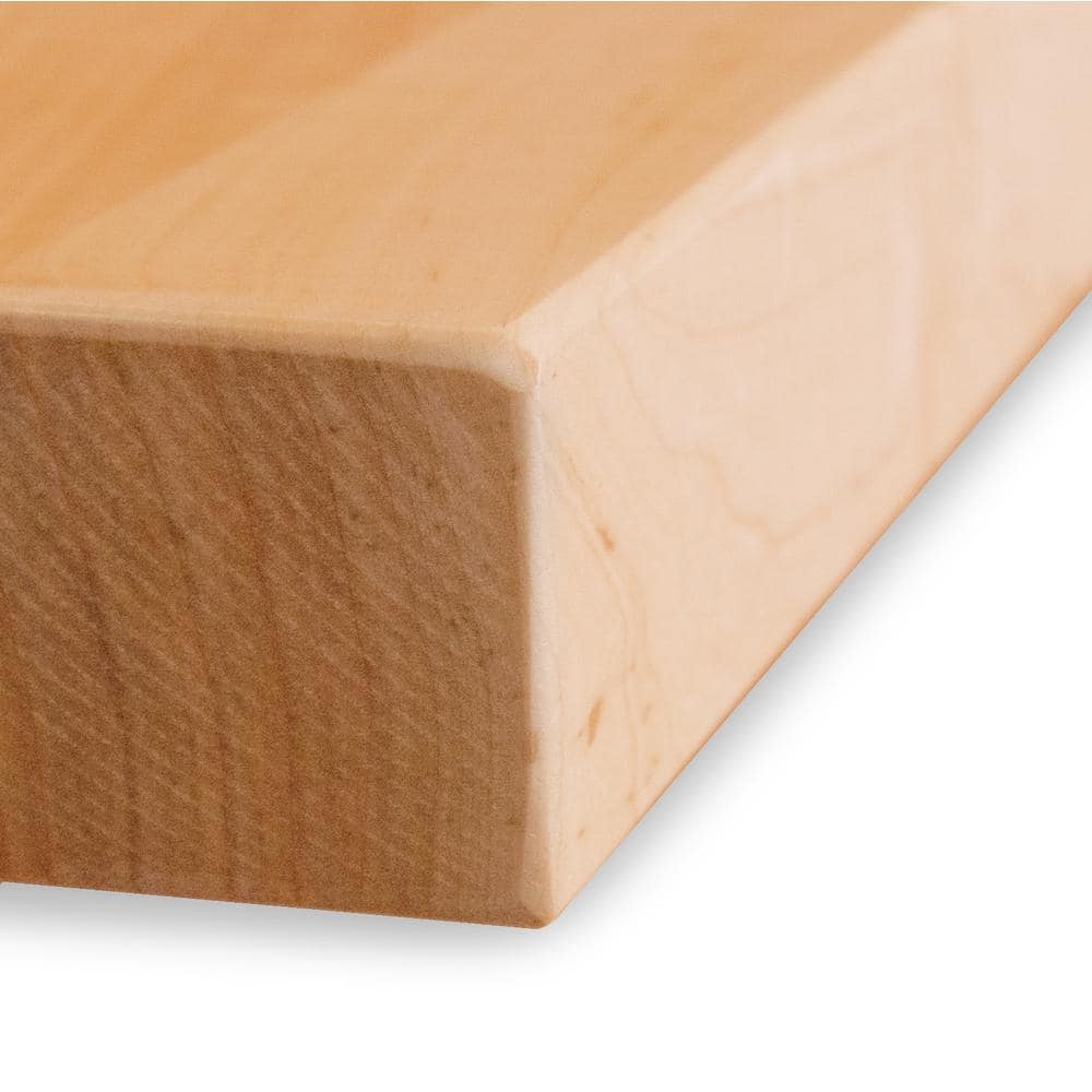 Swaner Hardwood 6 ft. L x 25 in. D x 1.75 in. T Finished Maple Solid Wood Butcher Block Countertop With Eased Edge