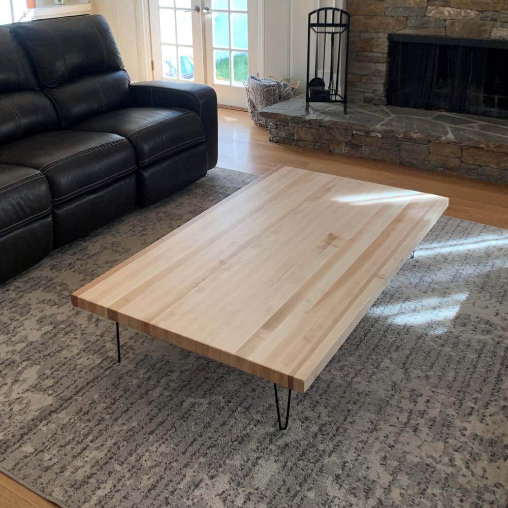 Swaner Hardwood 6 ft. L x 25 in. D x 1.75 in. T Finished Maple Solid Wood Butcher Block Countertop With Eased Edge