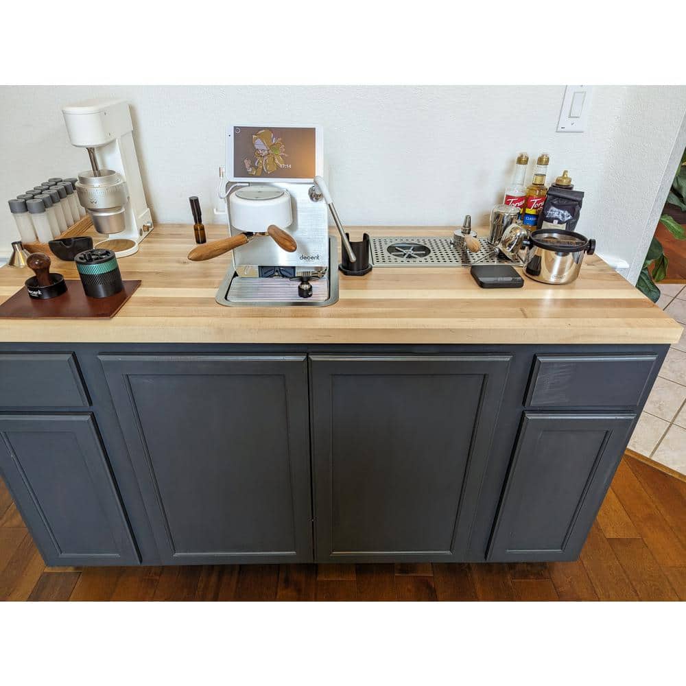 Swaner Hardwood 2.5 ft. L x 30 in. D x 1.75 in. T Finished Maple Solid Wood Butcher Block Countertop With Eased Edge