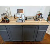 Swaner Hardwood 2.5 ft. L x 30 in. D x 1.75 in. T Finished Maple Solid Wood Butcher Block Countertop With Eased Edge