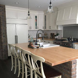 Swaner Hardwood 6 ft. L x 36 in. D x 1.75 in. T Finished Maple Solid Wood Butcher Block Island Countertop With Eased Edge