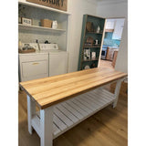 Swaner Hardwood 6 ft. L x 48 in. D x 1.75 in. T Finished Maple Solid Wood Butcher Block Island Countertop With Eased Edge