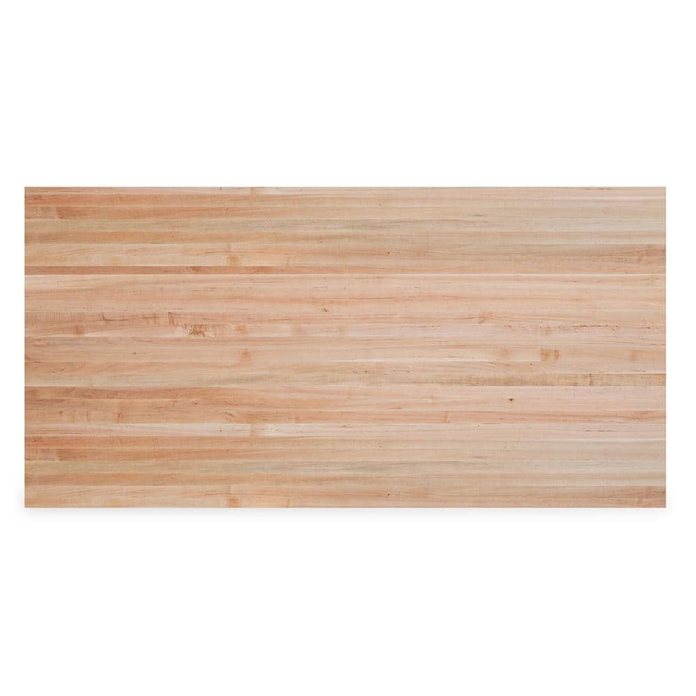 Swaner Hardwood 8 ft. L x 48 in. D x 1.75 in. T Finished Maple Solid Wood Butcher Block Countertop With Eased Edge
