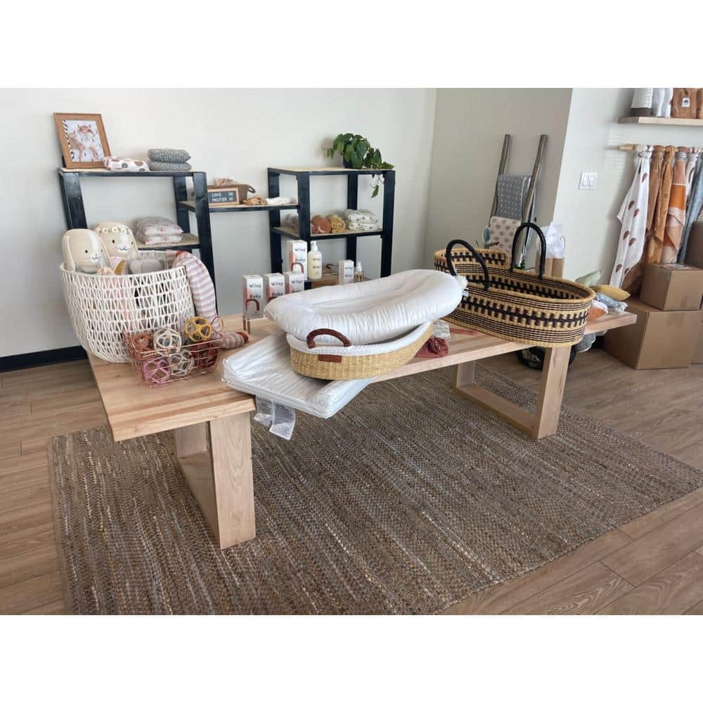 Swaner Hardwood 8 ft. L x 48 in. D x 1.75 in. T Finished Maple Solid Wood Butcher Block Countertop With Eased Edge