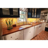 Swaner Hardwood 4 ft. L x 25 in. D x 1.5 in. T Finished Walnut Solid Wood Butcher Block Countertop With Square Edge