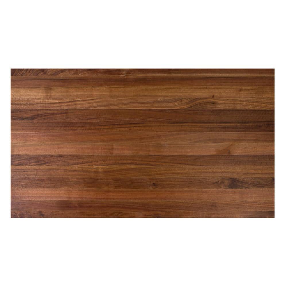 Swaner Hardwood 8 ft. L x 25 in. D x 1.5 in. T Finished Walnut Solid Wood Butcher Block Countertop With Square Edge