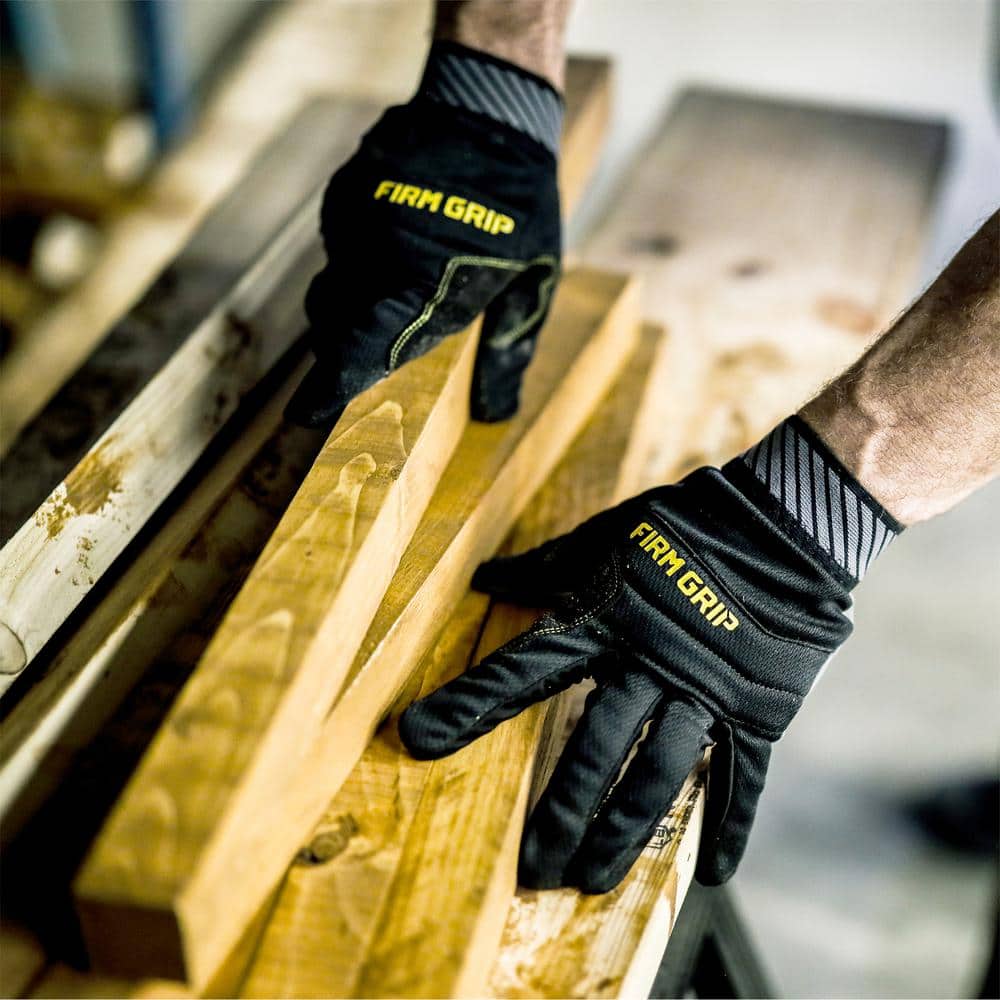 FIRM GRIP Large Flex Cuff Outdoor and Work Gloves