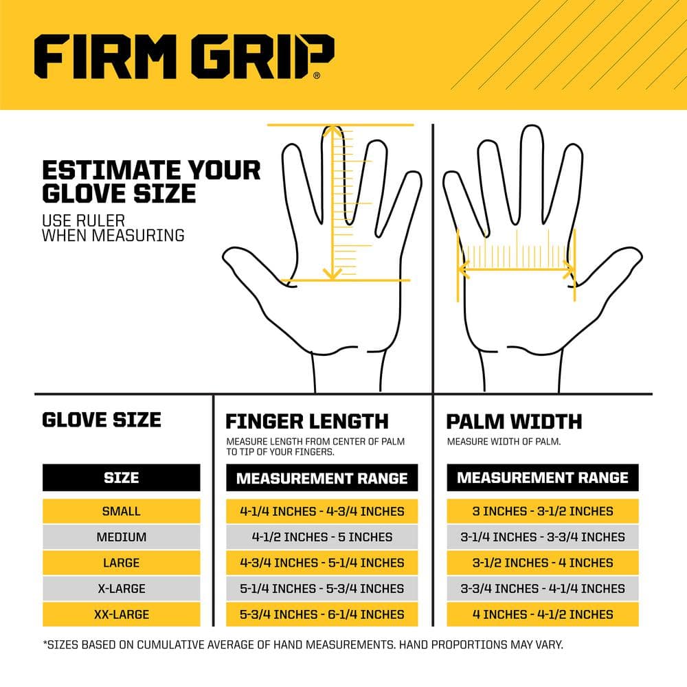 FIRM GRIP Large Flex Cuff Outdoor and Work Gloves